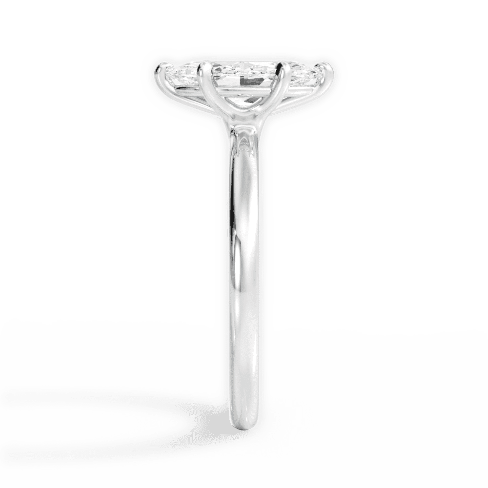 14kt White Gold/18kt White Gold/Platinum/marquise/side