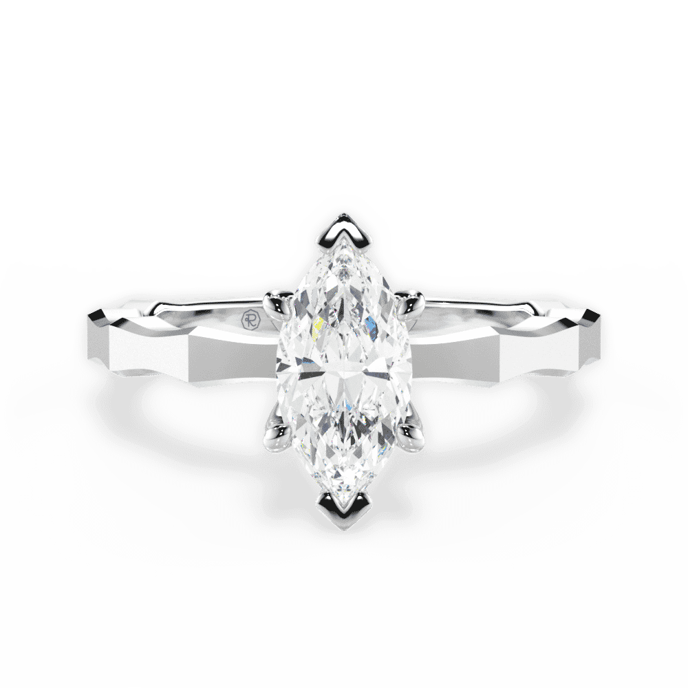 14kt White Gold/18kt White Gold/Platinum/marquise/top