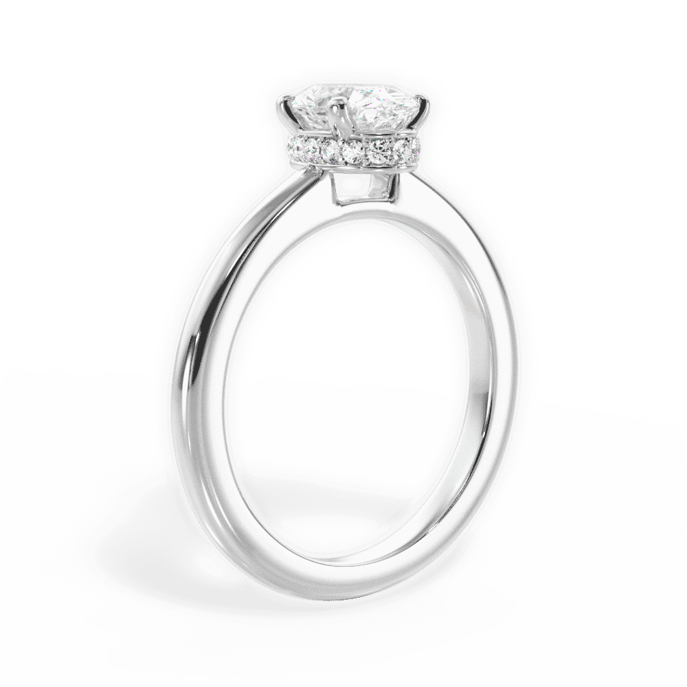 14kt White Gold/18kt White Gold/Platinum/oval/front