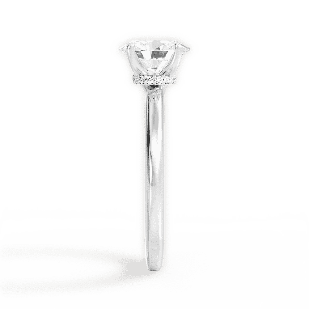 14kt White Gold/18kt White Gold/Platinum/oval/perspective
