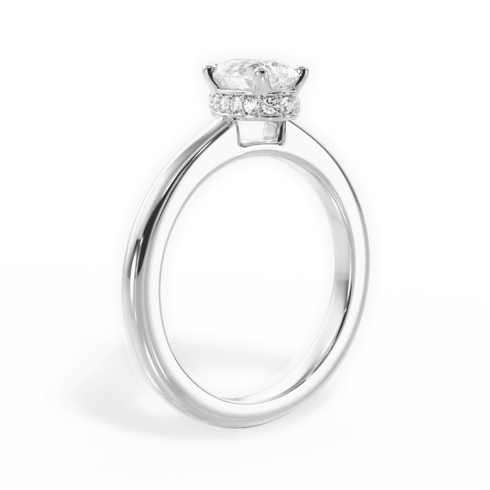 14kt White Gold/18kt White Gold/Platinum/pear/front