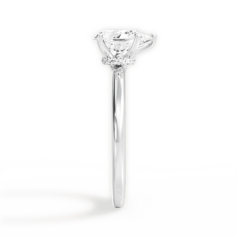 14kt White Gold/18kt White Gold/Platinum/pear/perspective