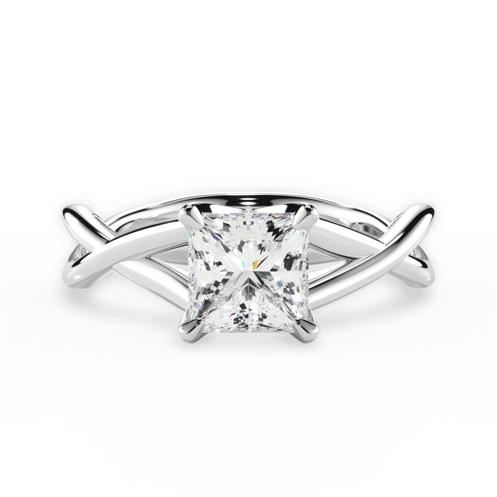14kt White Gold/18kt White Gold/Platinum/princess/top