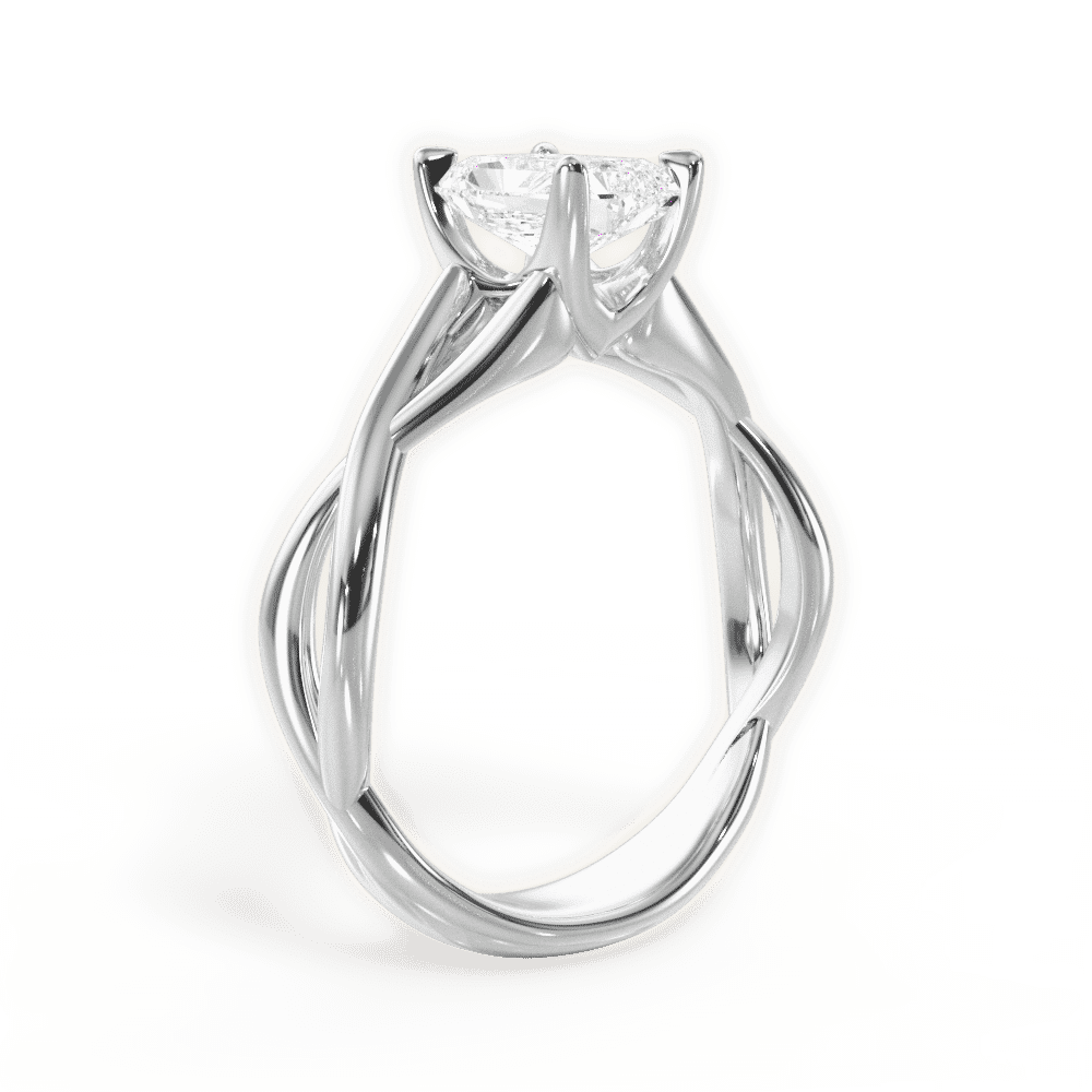 14kt White Gold/18kt White Gold/Platinum/radiant/front