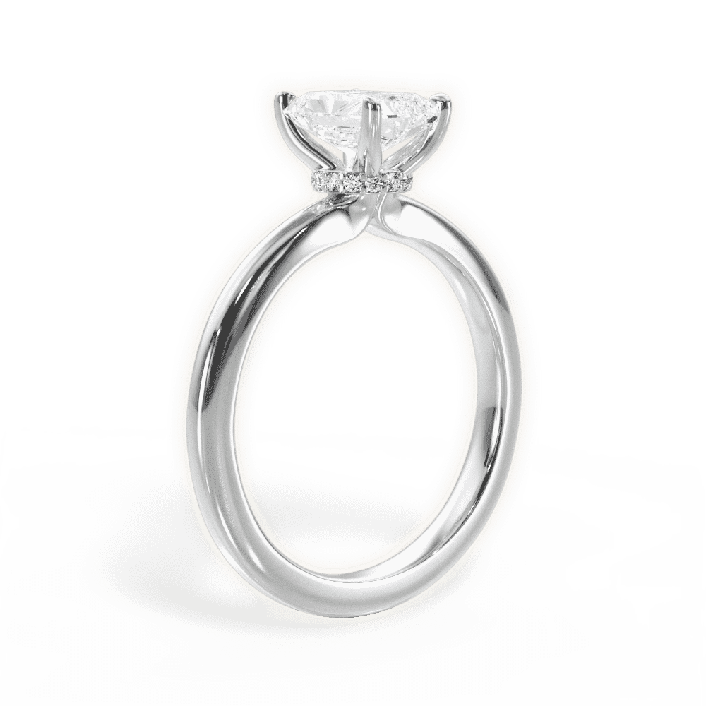 14kt White Gold/18kt White Gold/Platinum/radiant/front