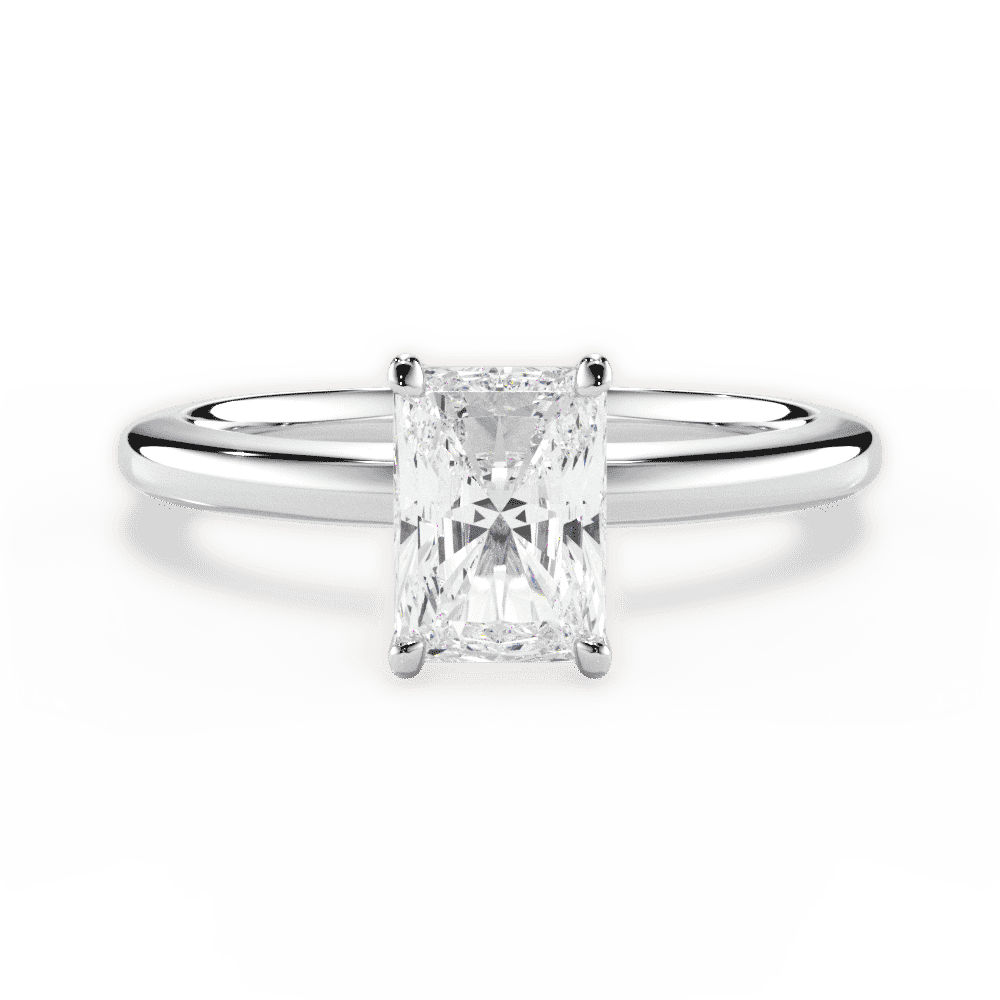 14kt White Gold/18kt White Gold/Platinum/radiant/top