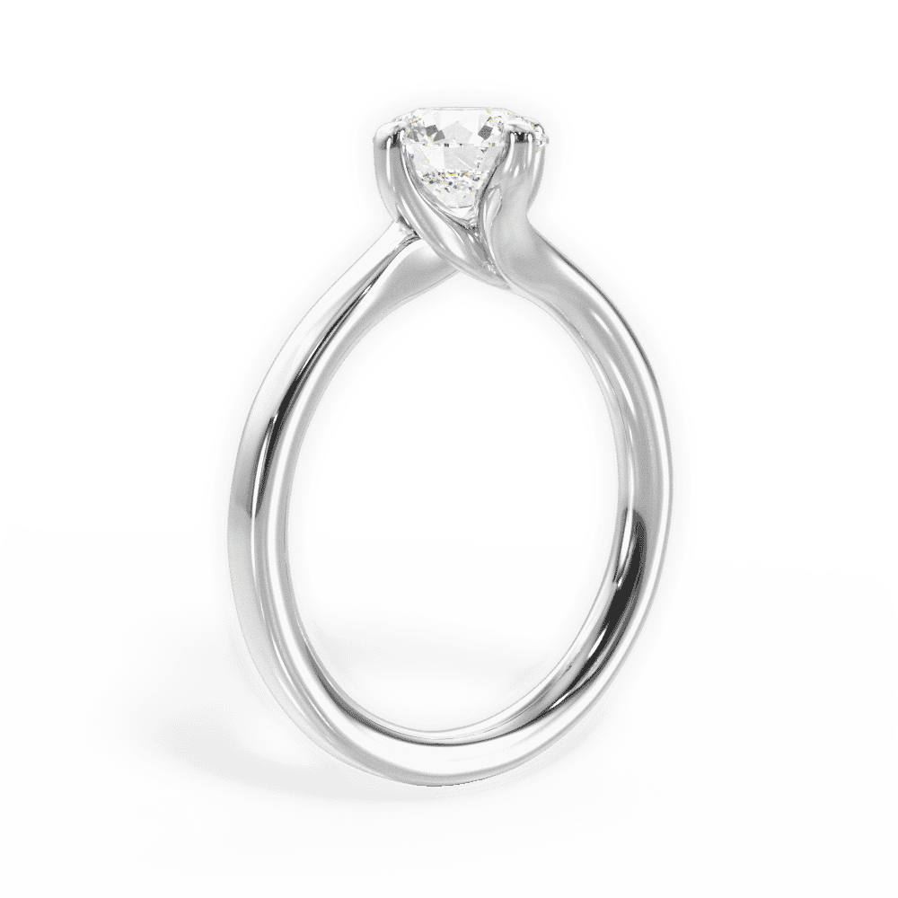 14kt White Gold/18kt White Gold/Platinum/round/front