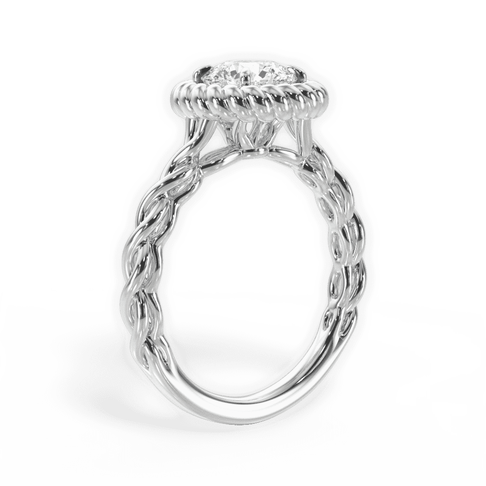 14kt White Gold/18kt White Gold/Platinum/round/front