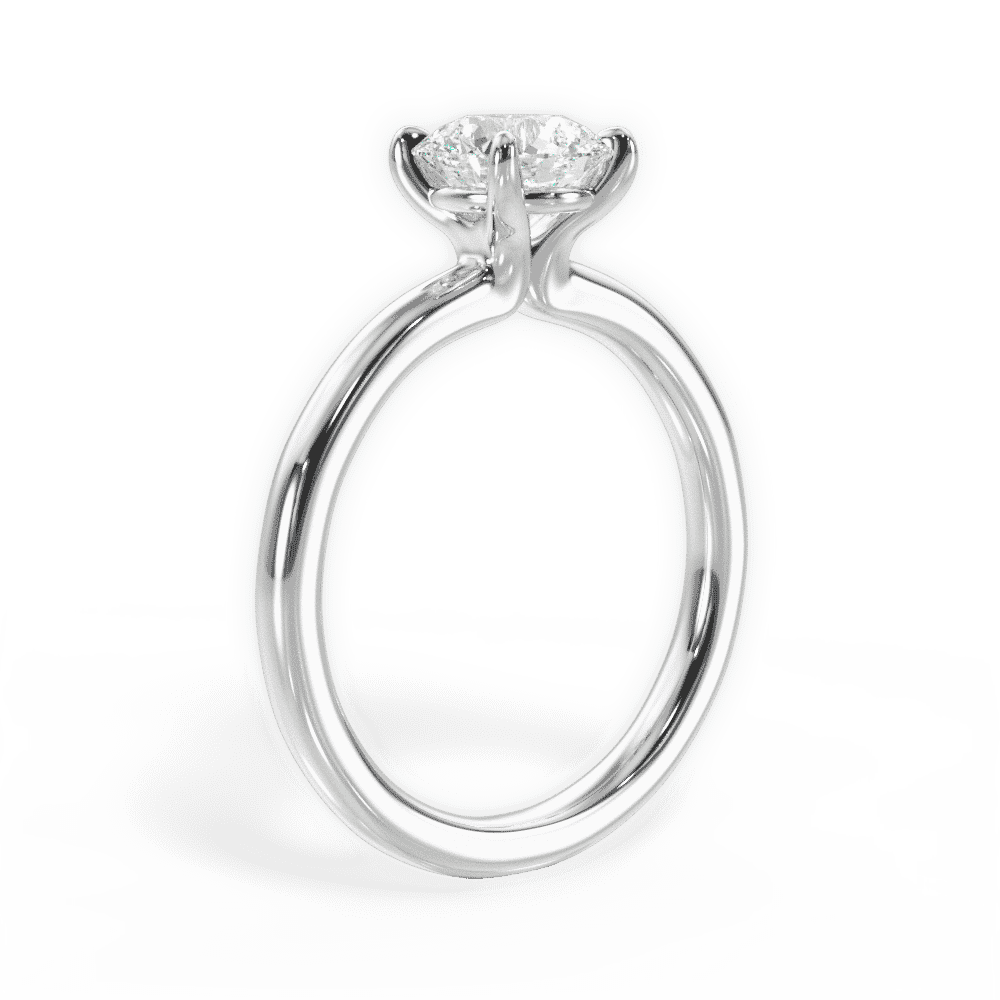 14kt White Gold/18kt White Gold/Platinum/round/front
