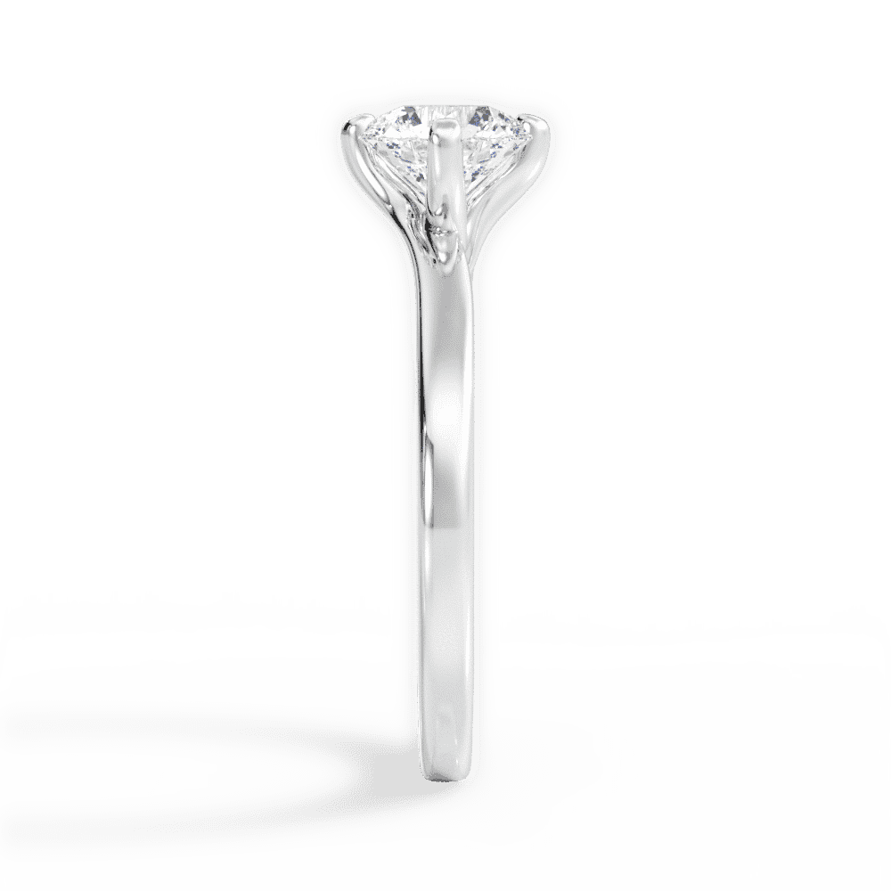 14kt White Gold/18kt White Gold/Platinum/round/perspective