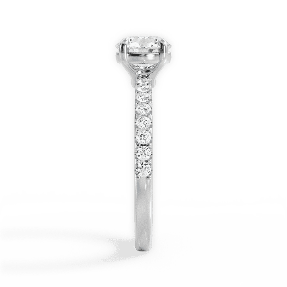 14kt White Gold/18kt White Gold/Platinum/round/perspective