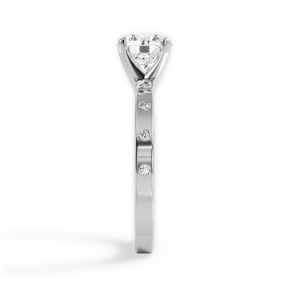 14kt White Gold/18kt White Gold/Platinum/round/side