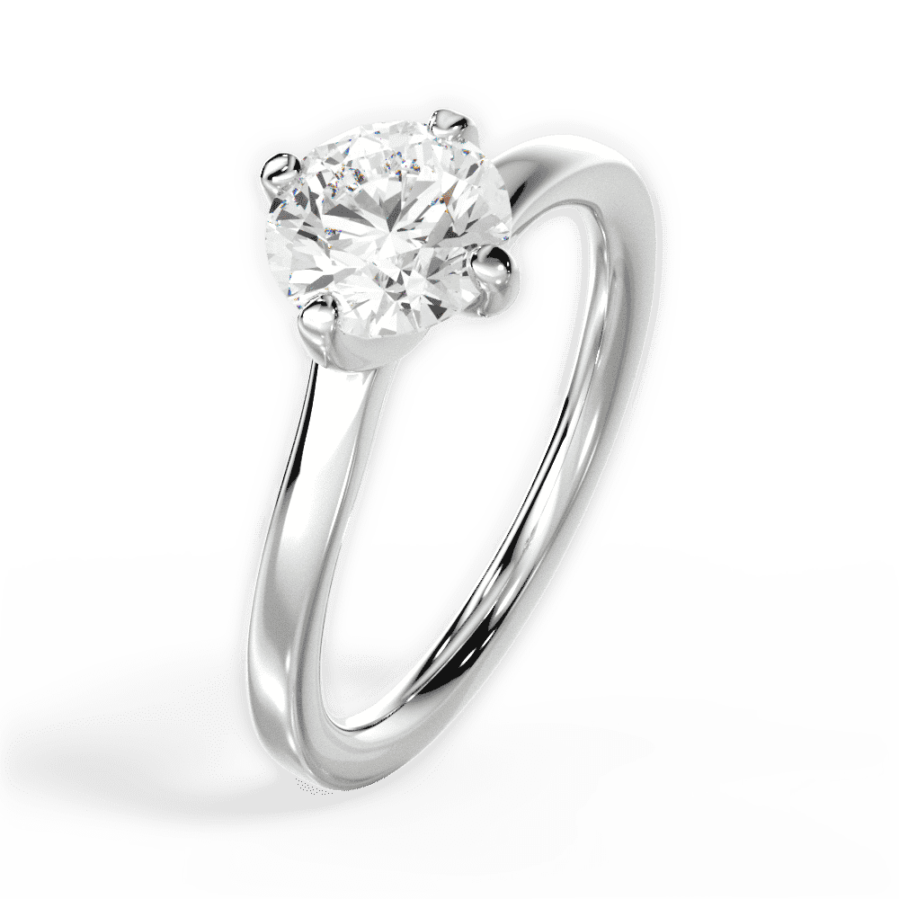 14kt White Gold/18kt White Gold/Platinum/round/side