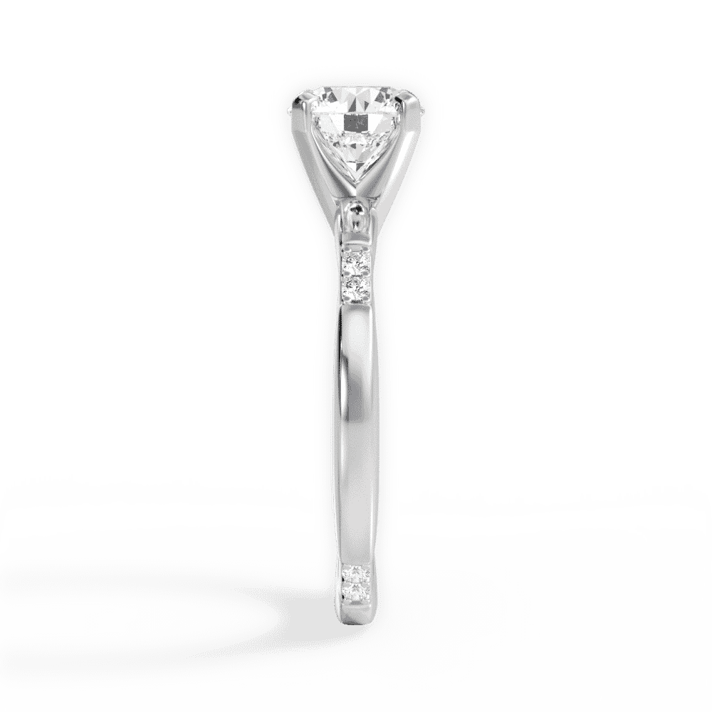 14kt White Gold/18kt White Gold/Platinum/round/side