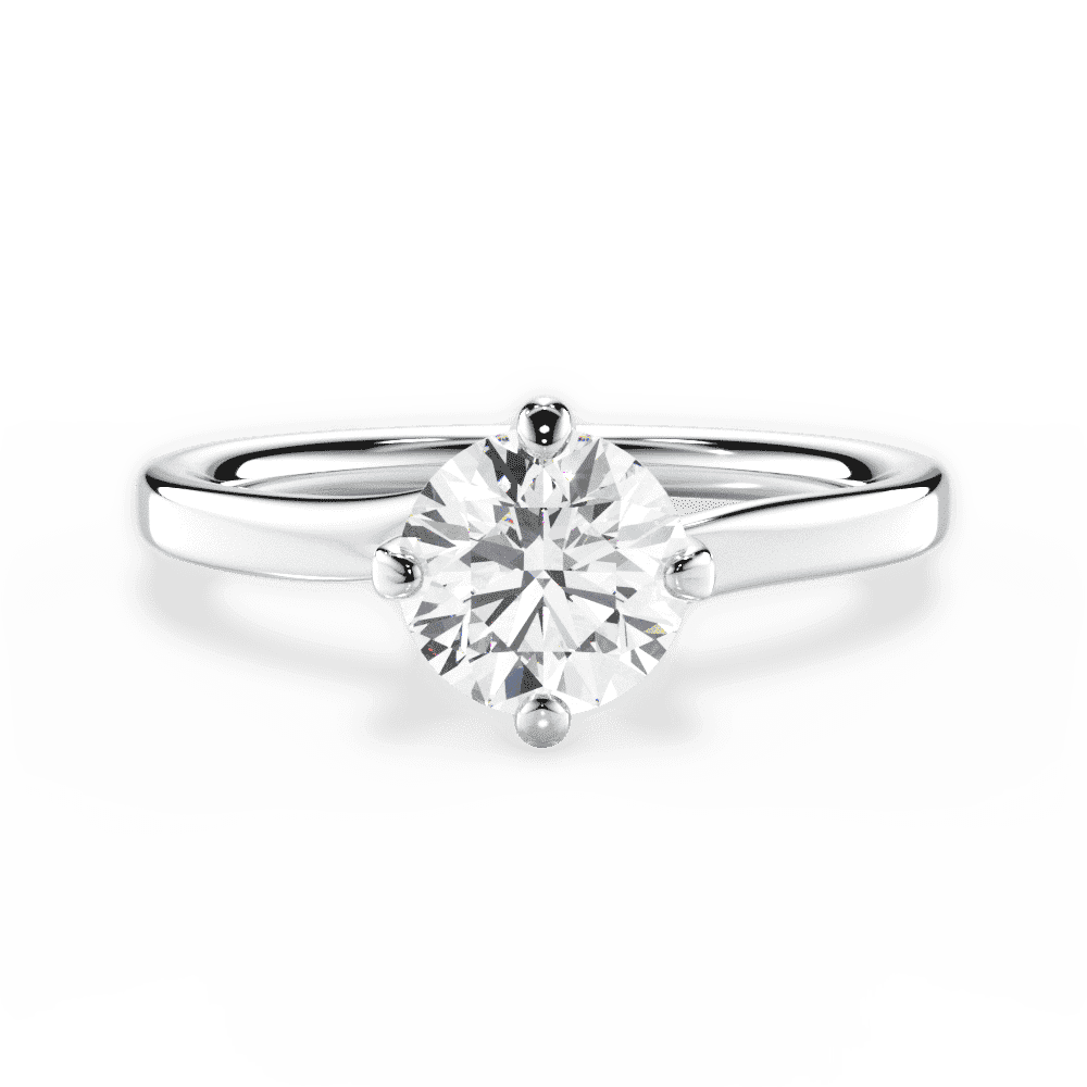 14kt White Gold/18kt White Gold/Platinum/round/top