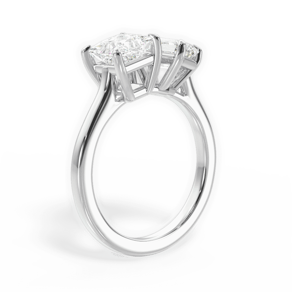 14kt White Gold/18kt White Gold/Platinum/emerald/front