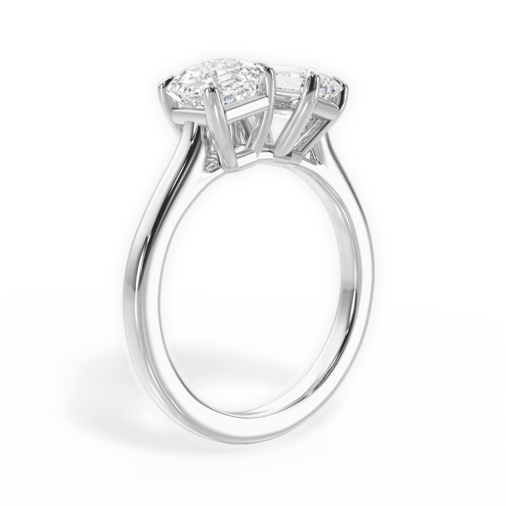 14kt White Gold/18kt White Gold/Platinum/emerald/front
