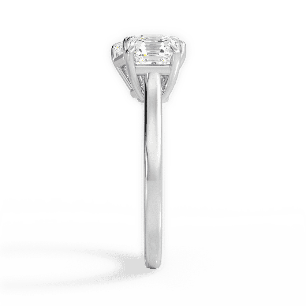 14kt White Gold/18kt White Gold/Platinum/emerald/side