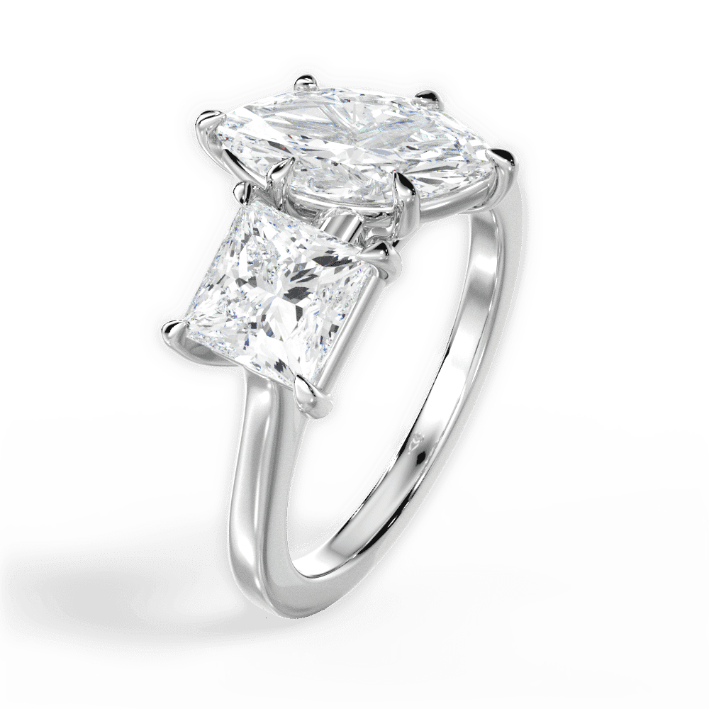 14kt White Gold/18kt White Gold/Platinum/marquise/perspective