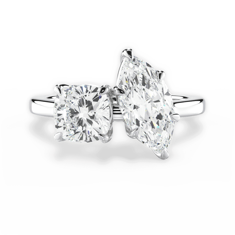 14kt White Gold/18kt White Gold/Platinum/marquise/top
