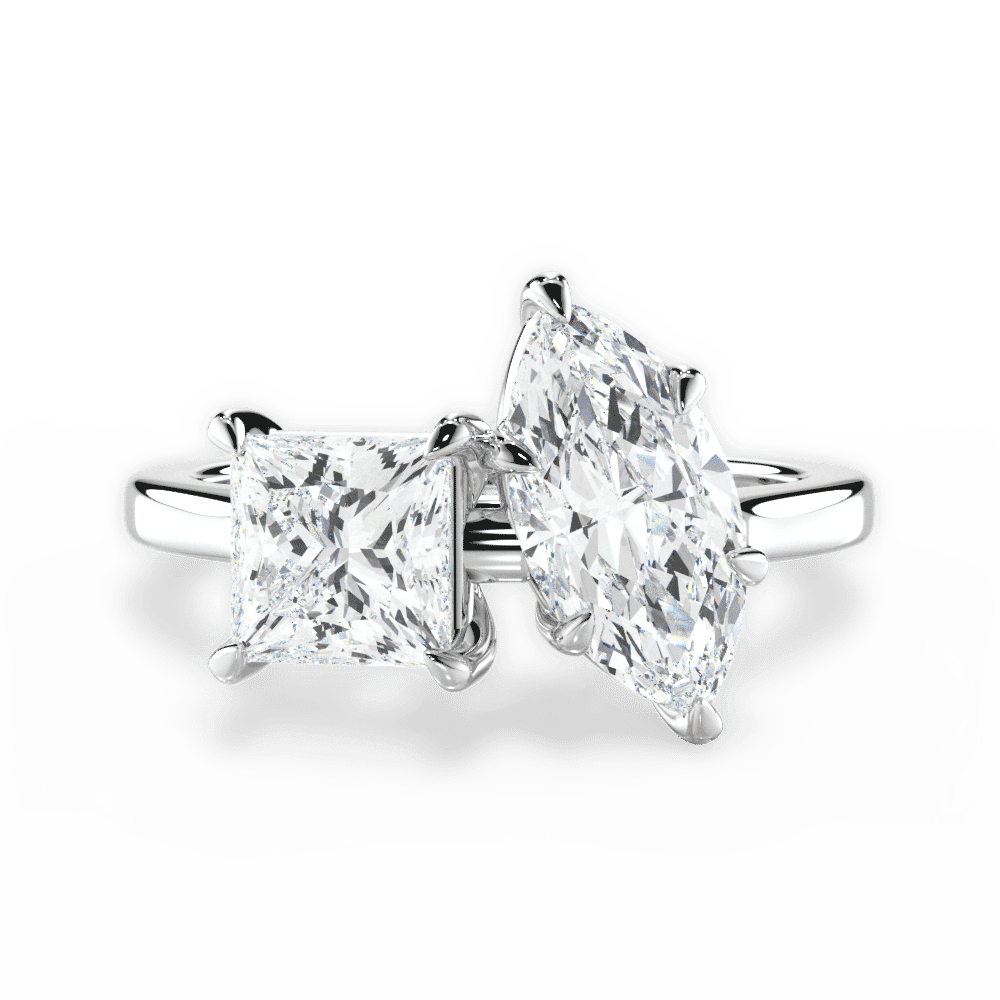 14kt White Gold/18kt White Gold/Platinum/marquise/top