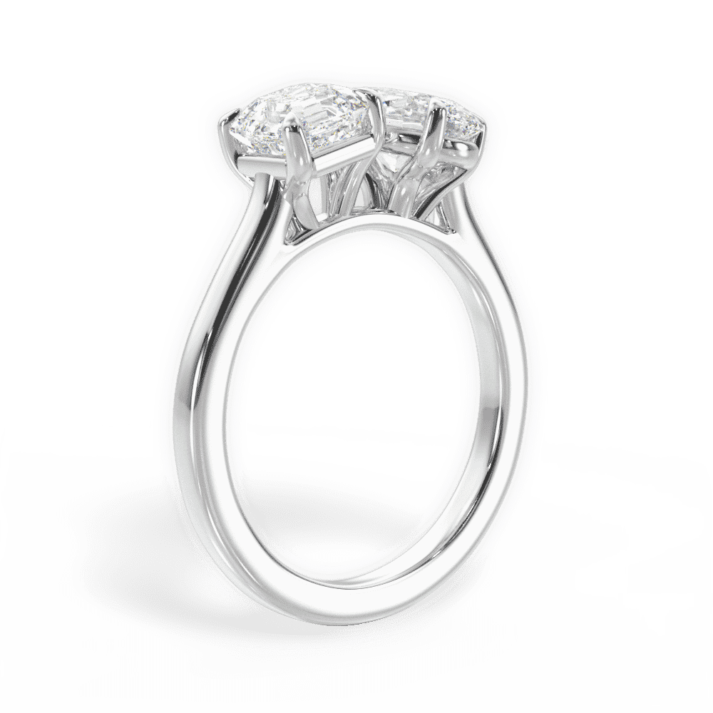 14kt White Gold/18kt White Gold/Platinum/oval/front