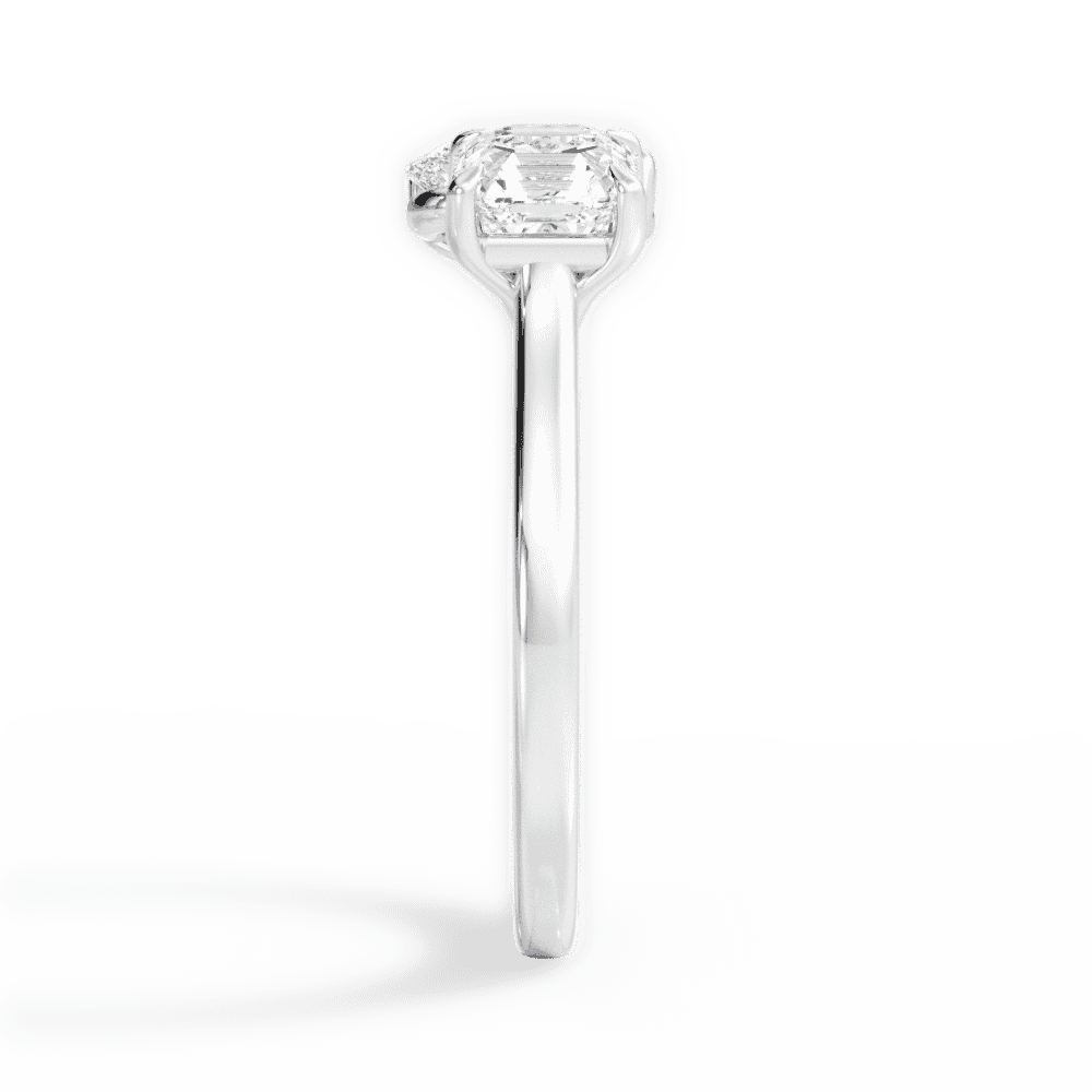 14kt White Gold/18kt White Gold/Platinum/oval/side