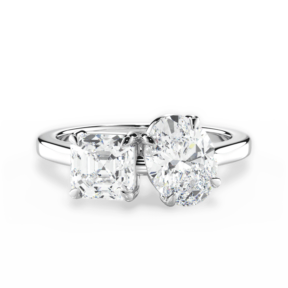 14kt White Gold/18kt White Gold/Platinum/oval/top