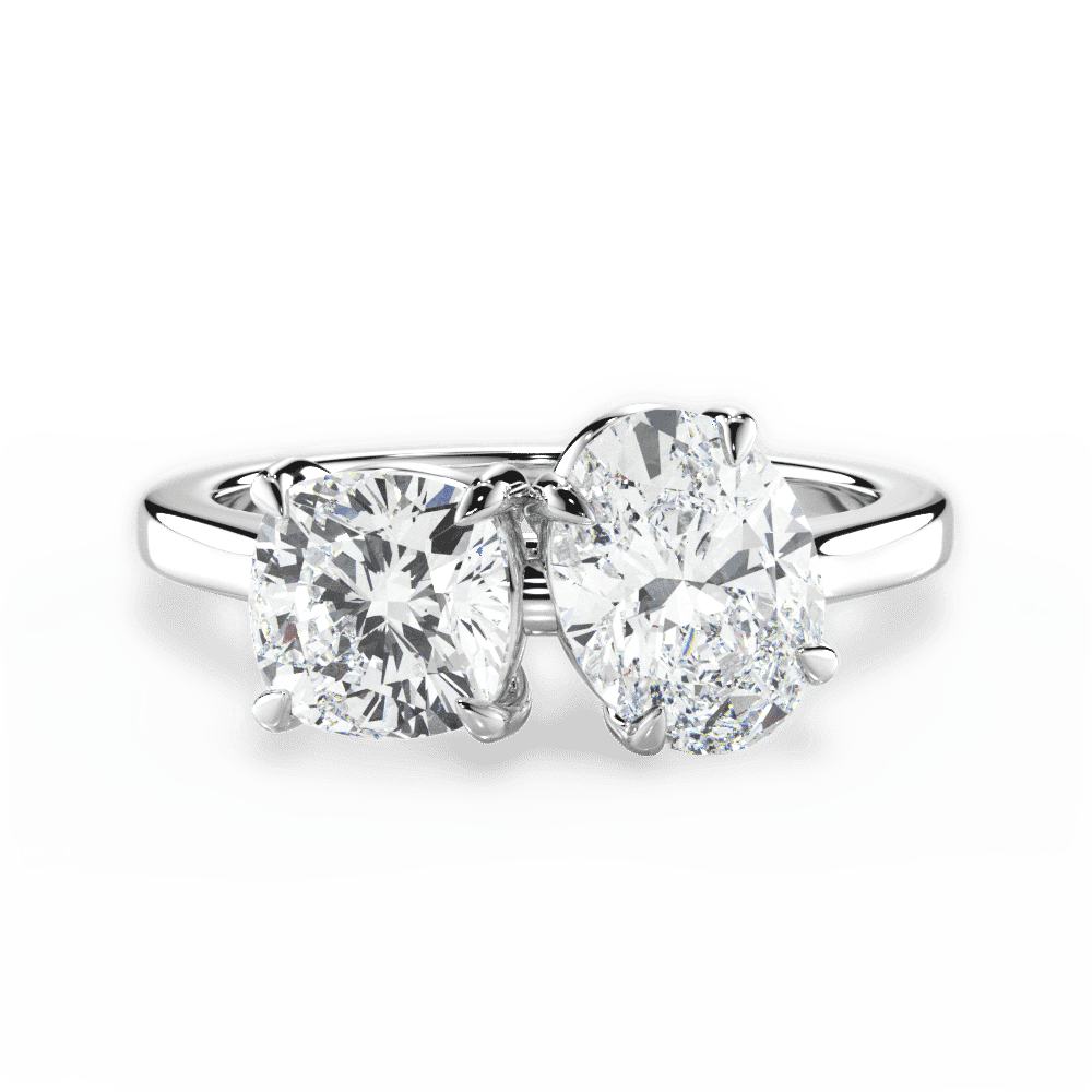 14kt White Gold/18kt White Gold/Platinum/oval/top