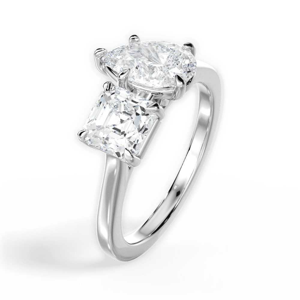 14kt White Gold/18kt White Gold/Platinum/pear/perspective