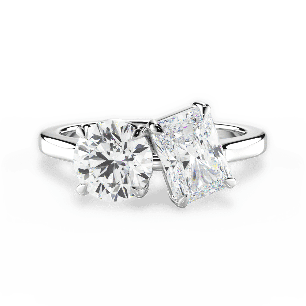 14kt White Gold/18kt White Gold/Platinum/radiant/top