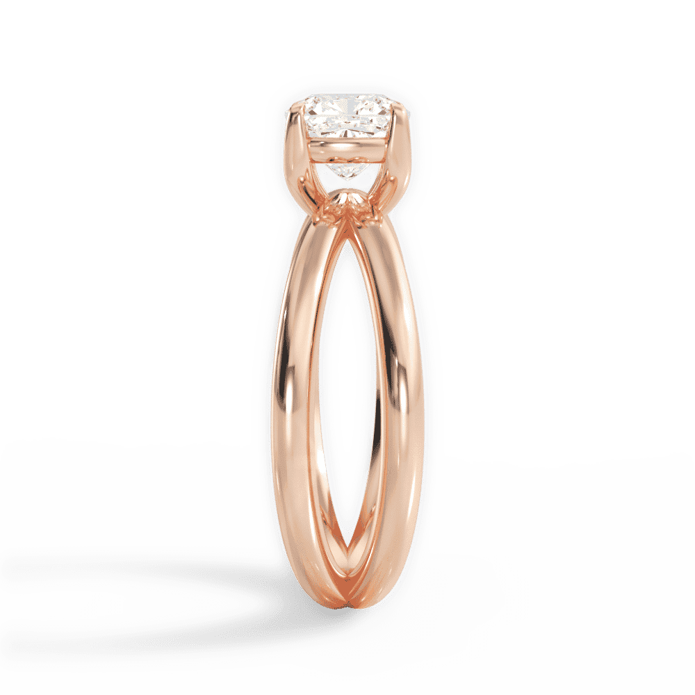 14kt Rose Gold/18kt Rose Gold/cushion/side