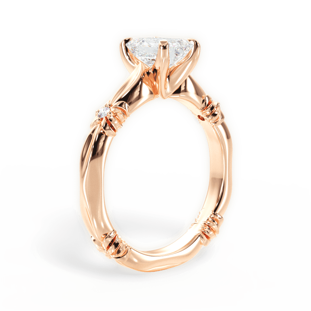 14kt Rose Gold/18kt Rose Gold/emerald/front