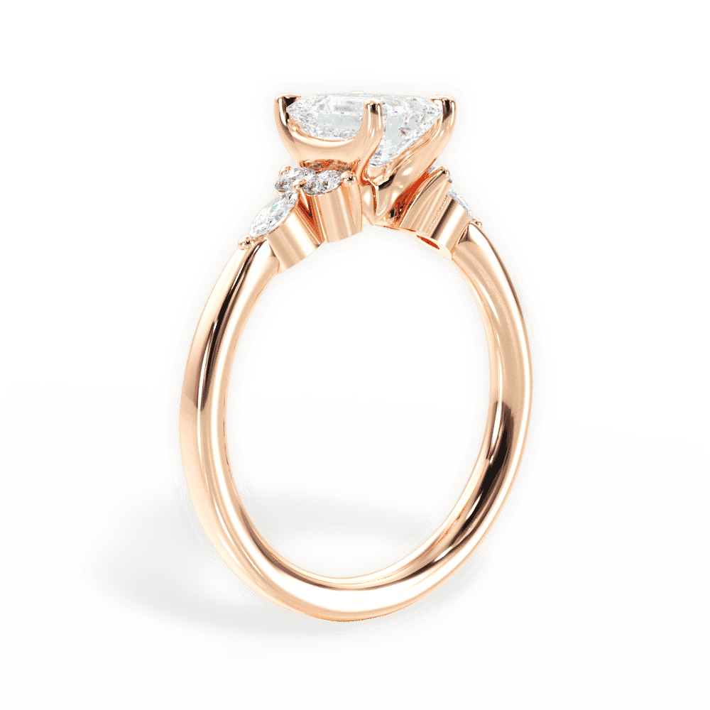 14kt Rose Gold/18kt Rose Gold/emerald/front