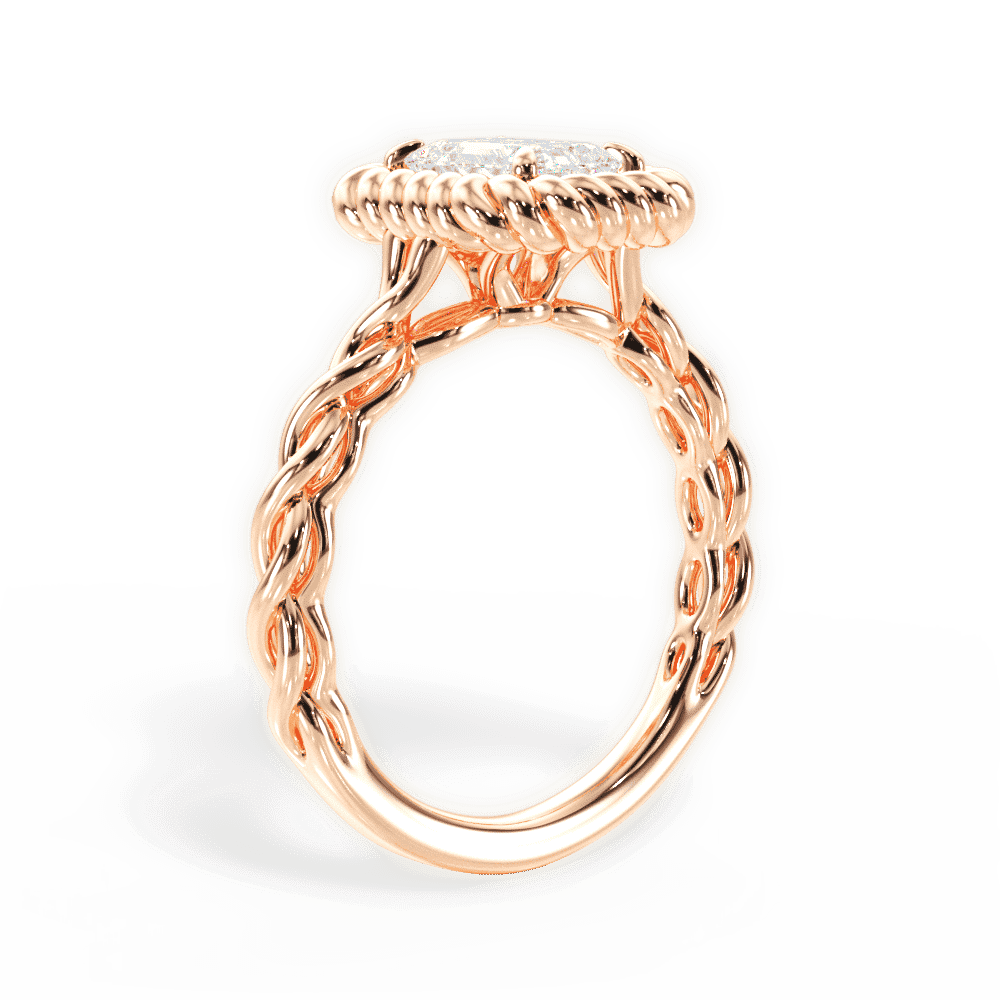 14kt Rose Gold/18kt Rose Gold/emerald/front
