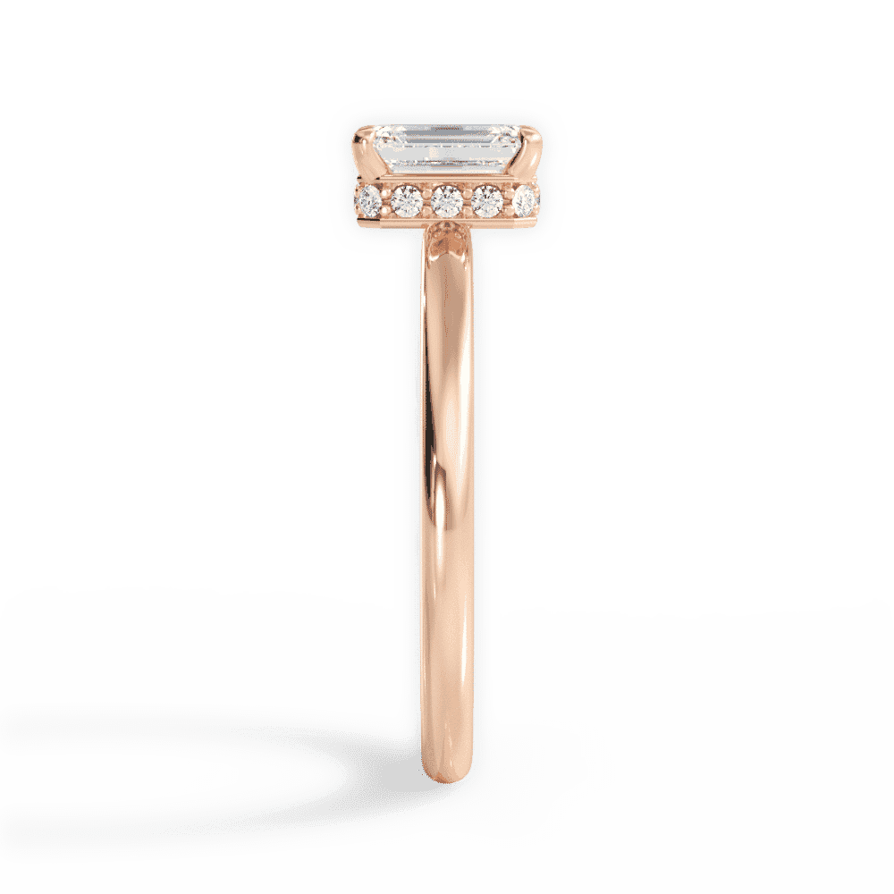 14kt Rose Gold/18kt Rose Gold/emerald/perspective