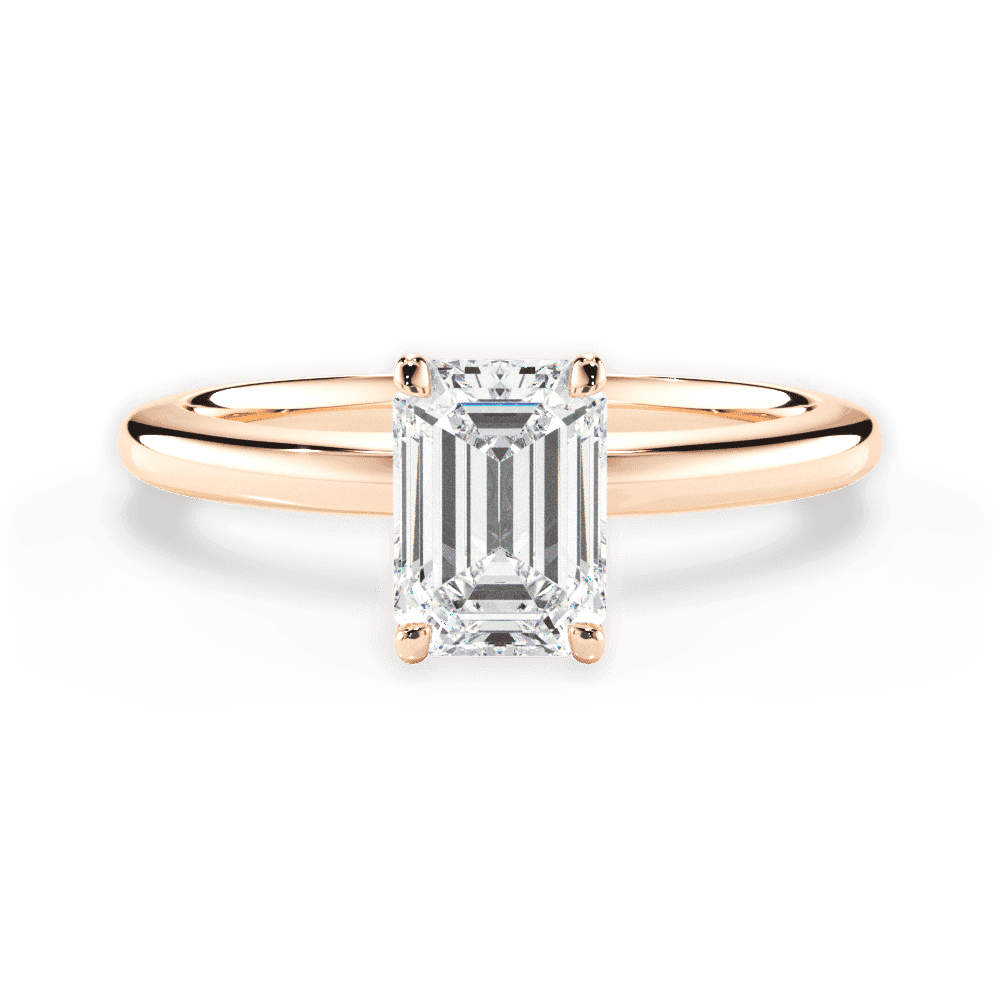 14kt Rose Gold/18kt Rose Gold/emerald/top