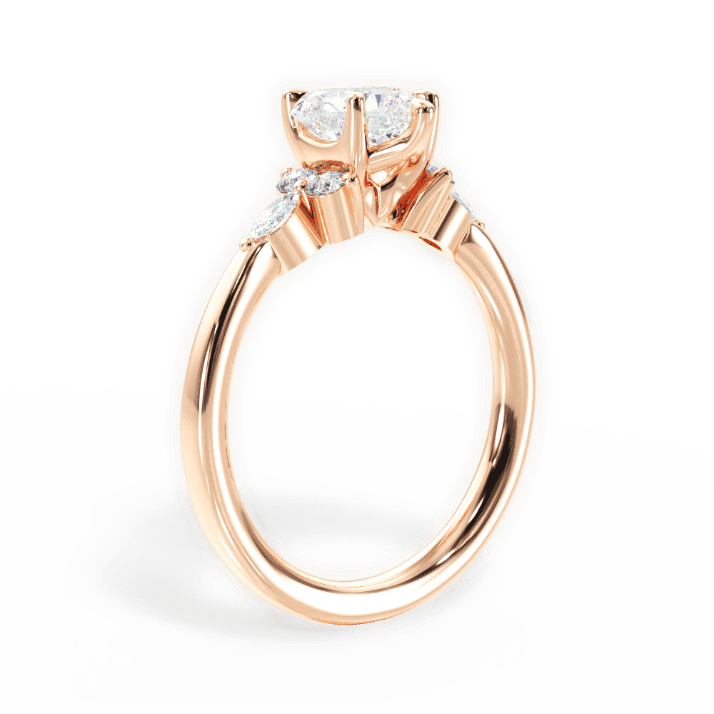 14kt Rose Gold/18kt Rose Gold/heart/front