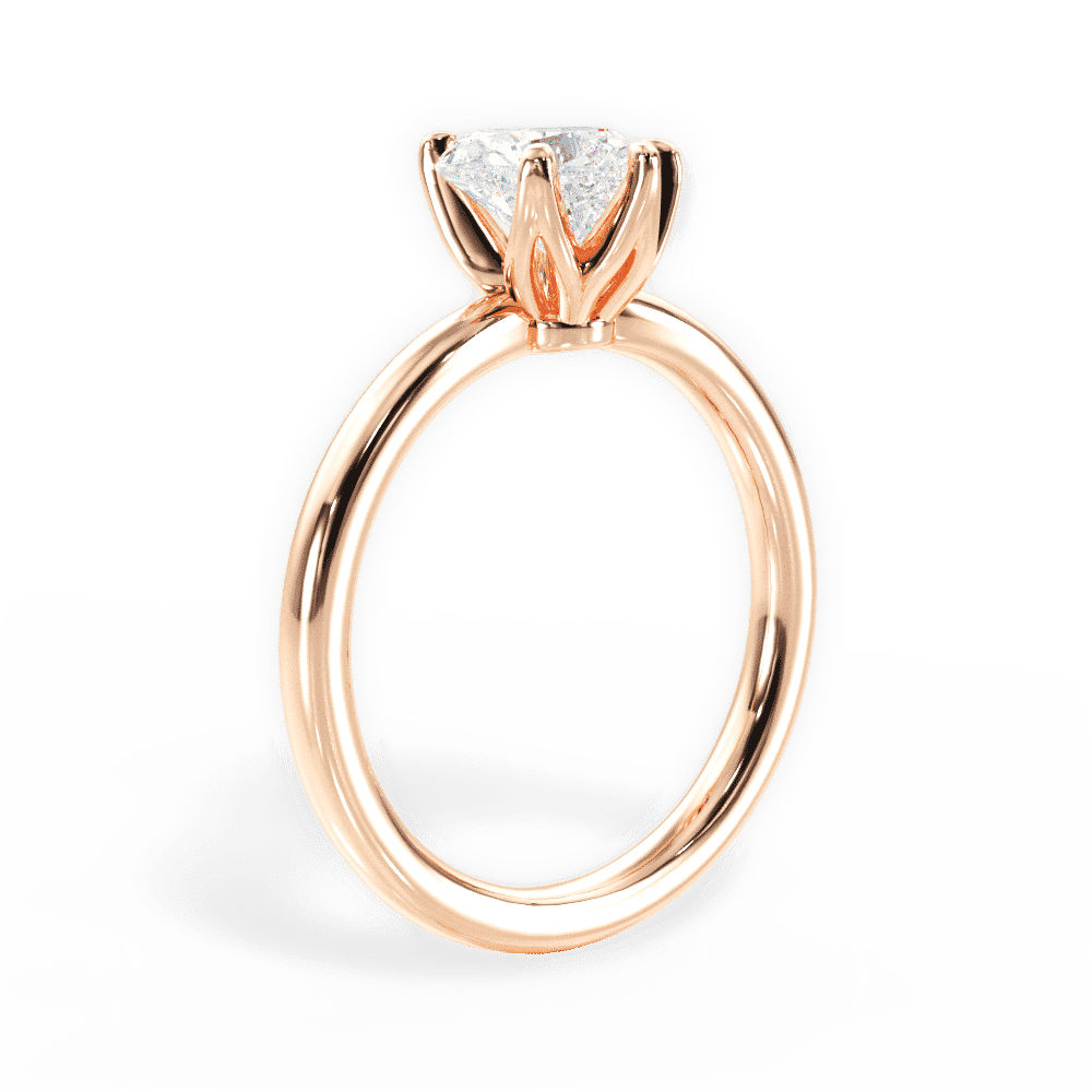 14kt Rose Gold/18kt Rose Gold/heart/front