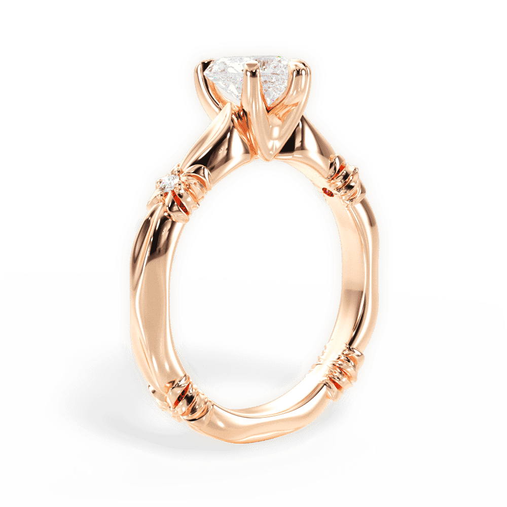 14kt Rose Gold/18kt Rose Gold/heart/front