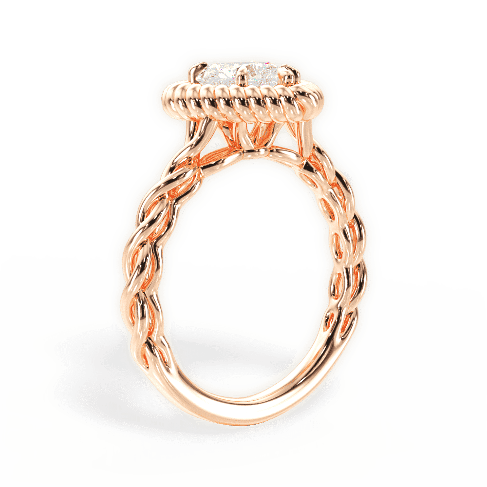 14kt Rose Gold/18kt Rose Gold/heart/front