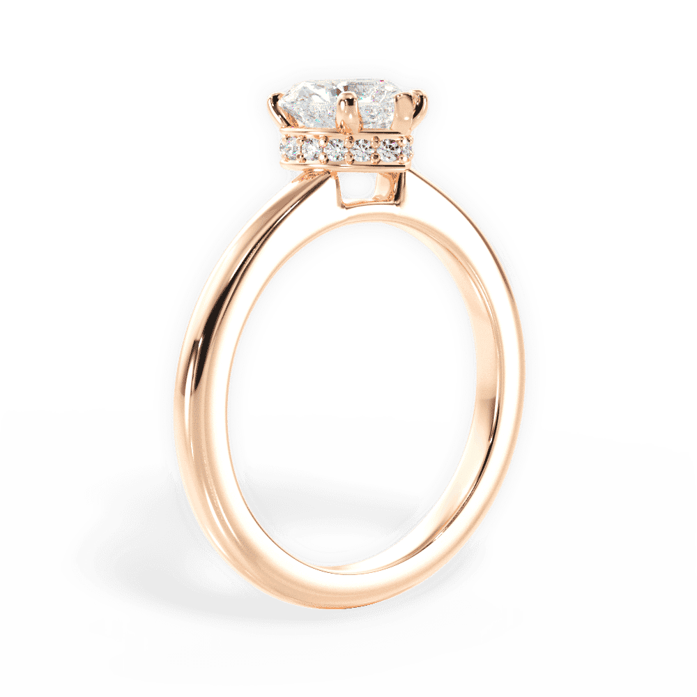 14kt Rose Gold/18kt Rose Gold/heart/front