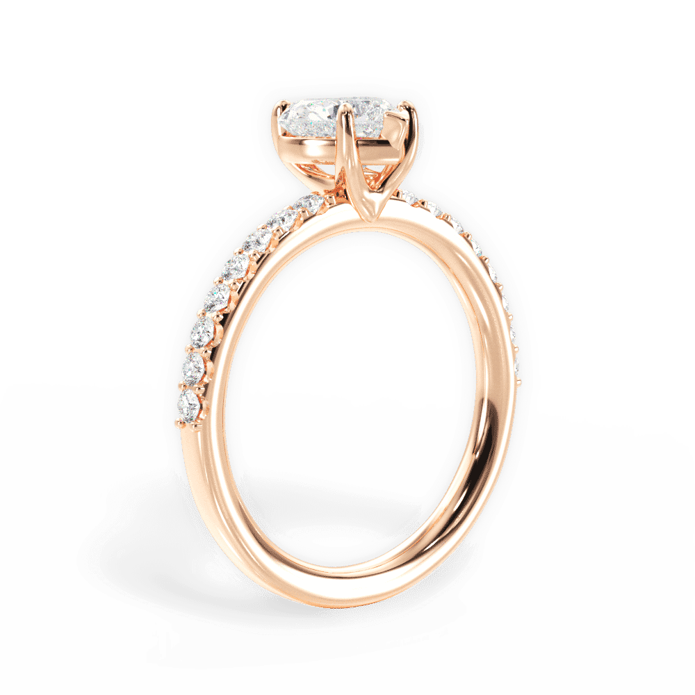 14kt Rose Gold/18kt Rose Gold/heart/front