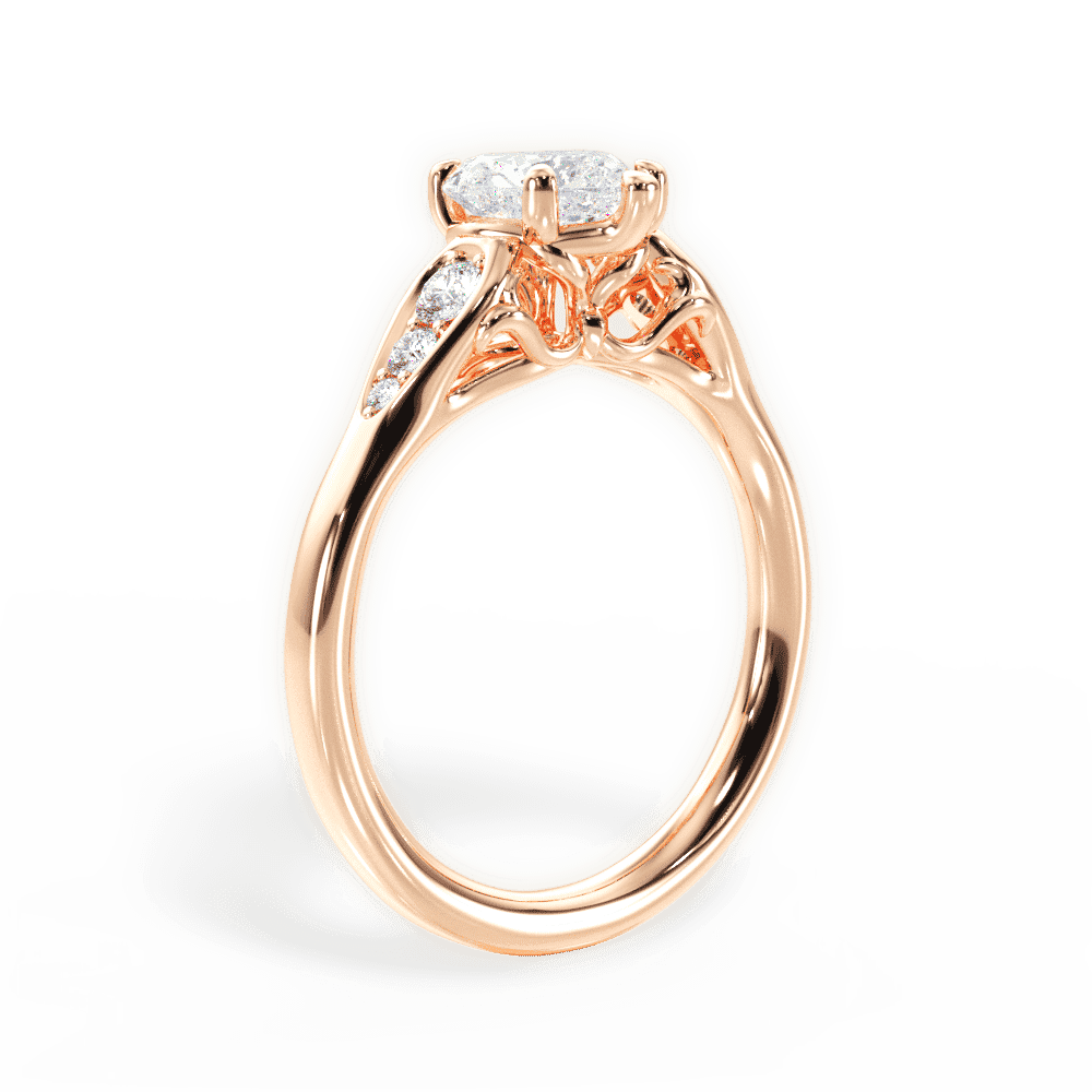 14kt Rose Gold/18kt Rose Gold/heart/front