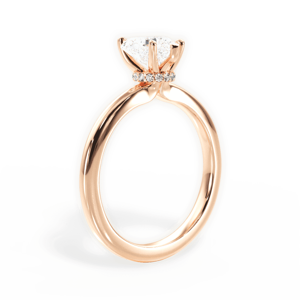 14kt Rose Gold/18kt Rose Gold/heart/front