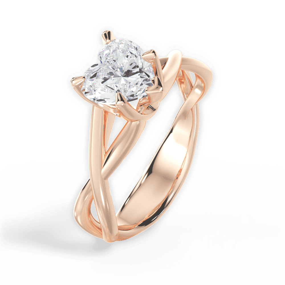 14kt Rose Gold/18kt Rose Gold/heart/perspective