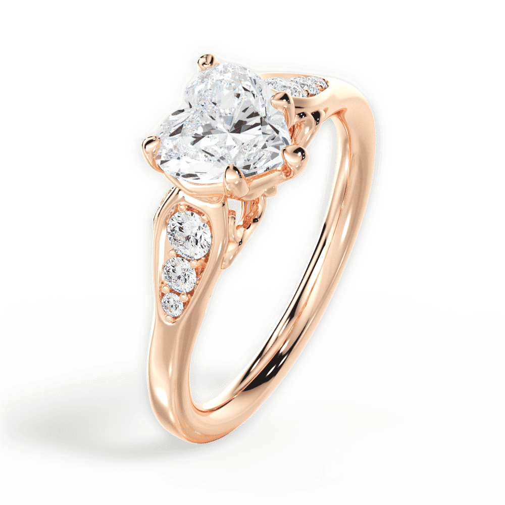 14kt Rose Gold/18kt Rose Gold/heart/perspective
