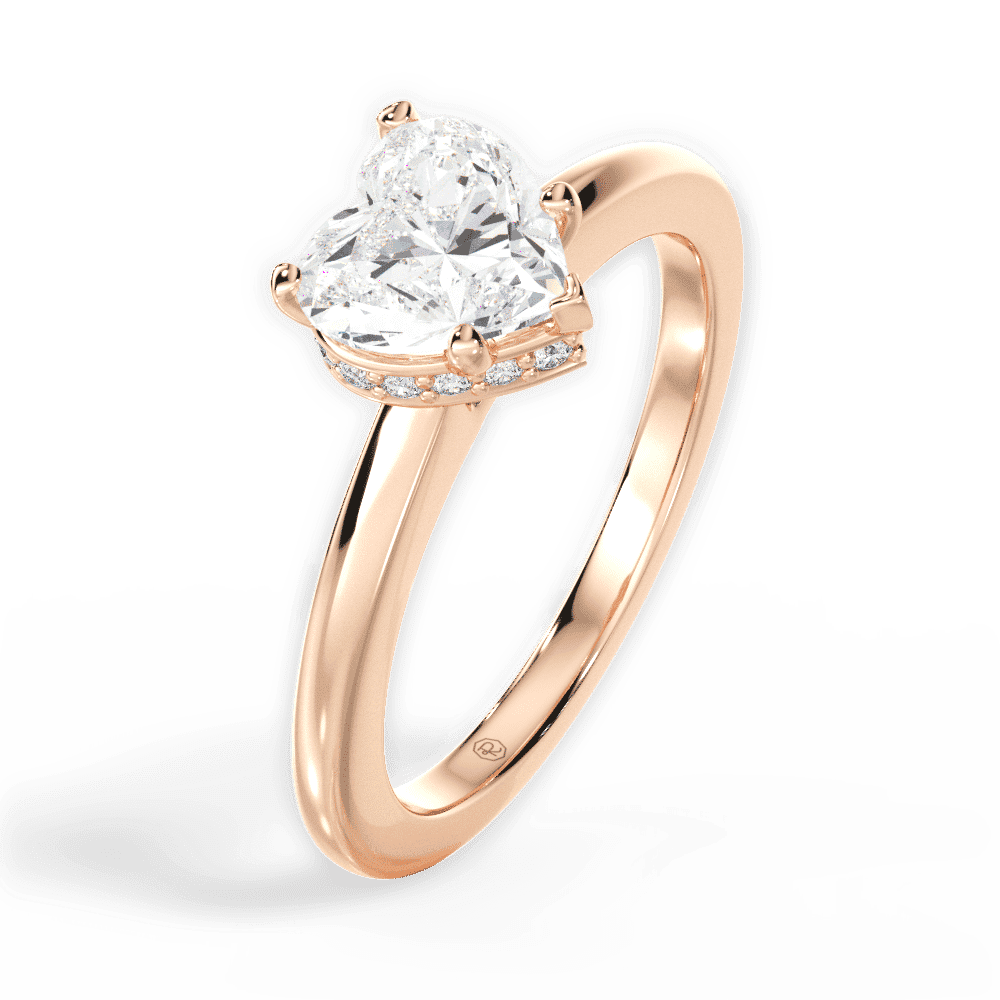 14kt Rose Gold/18kt Rose Gold/heart/perspective