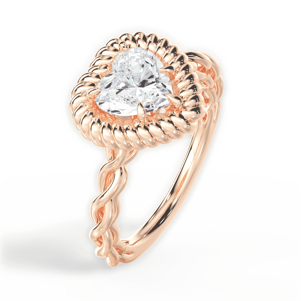 14kt Rose Gold/18kt Rose Gold/heart/perspective