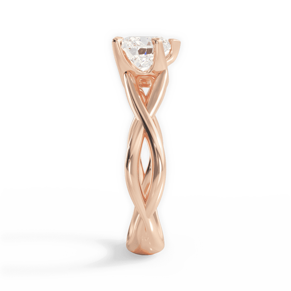 14kt Rose Gold/18kt Rose Gold/heart/side